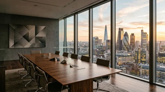 Professional UK business environment showcasing strategic B2B persona mapping for LinkedIn targeting