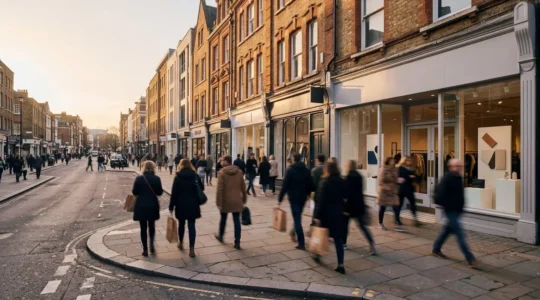Strategic visualization of online-to-offline retail convergence in UK high street setting